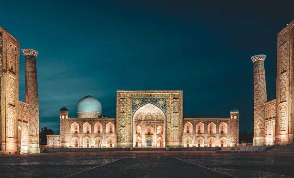 night-view-samarkand-uzbekistan